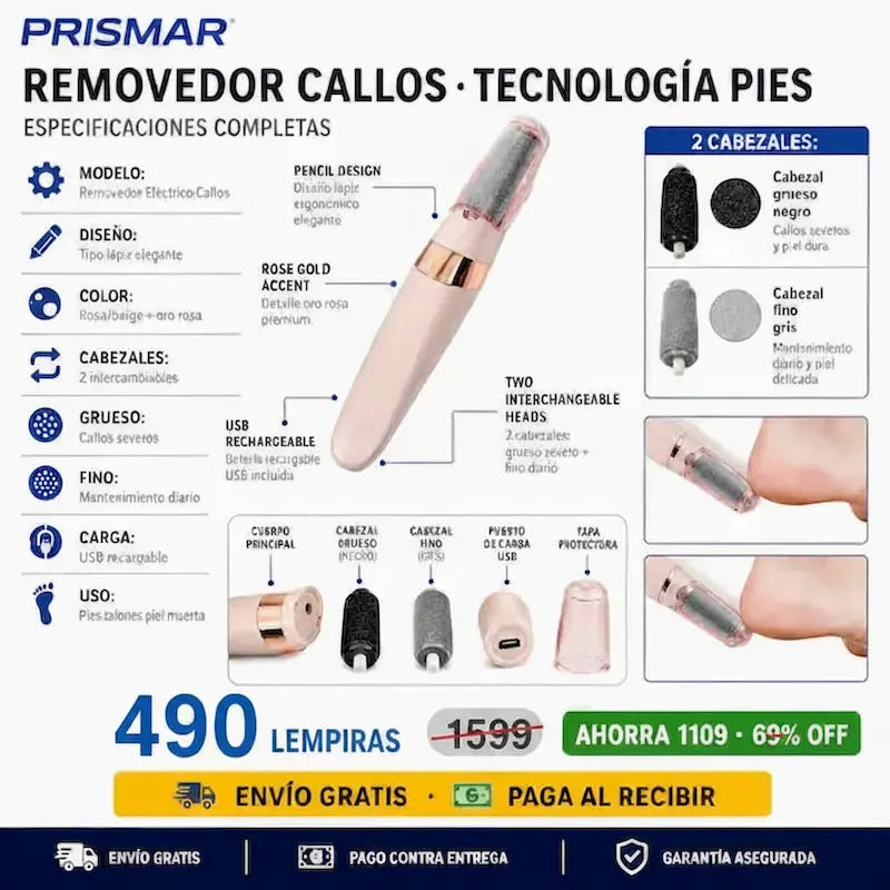 💅 Removedor Eléctrico de Callos — ¡Pedicura Profesional en Casa sin Salón!